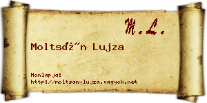 Moltsán Lujza névjegykártya